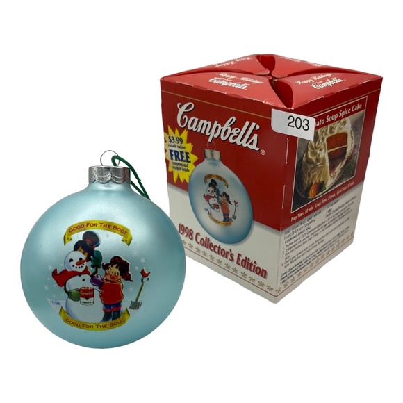 Rare 1998 Campbell's Soup Ornament Collectors Edition Christmas Vintage - Picture 1 of 3